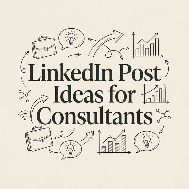 Featured image for LinkedIn Post Ideas for Consultants: 50+ Prompts to Build Authority