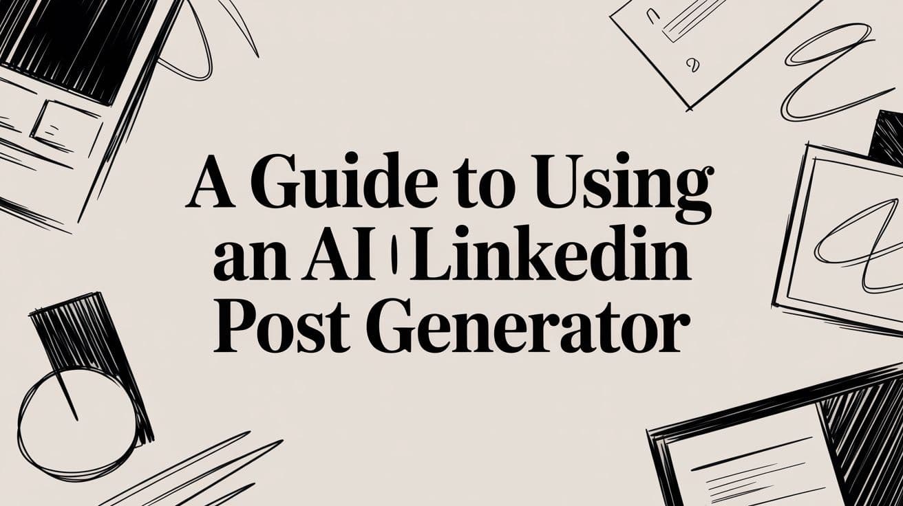 Featured image for A Guide to Using an AI LinkedIn Post Generator